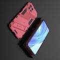 Защитный усиленный гибридный чехол противоударный с подставкой для Xiaomi Mi 11 Lite розовый