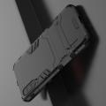 Защитный усиленный гибридный чехол противоударный с подставкой для Xiaomi Mi A3 Черный