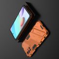 Защитный усиленный гибридный чехол противоударный с подставкой для Xiaomi Redmi 10 Оранжевый