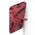 Защитный усиленный гибридный чехол противоударный с подставкой для Xiaomi Redmi 10 Розовый