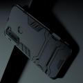 Защитный усиленный гибридный чехол противоударный с подставкой для Xiaomi Redmi Note 8 Черный