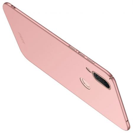 Ультратонкий Матовый Кейс Пластиковый Накладка Чехол для Huawei P smart+ / Nova 3i Розовое Золото