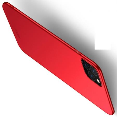 Ультратонкий Матовый Кейс Пластиковый Накладка Чехол для iPhone 11 Pro Красный
