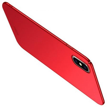 Ультратонкий Матовый Кейс Пластиковый Накладка Чехол для iPhone XS Max Красный