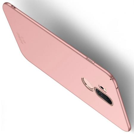Ультратонкий Матовый Кейс Пластиковый Накладка Чехол для LG G7 ThinQ Розовое Золото