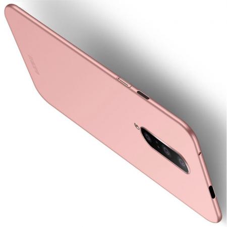 Ультратонкий Матовый Кейс Пластиковый Накладка Чехол для OnePlus 7 Pro Розовое Золото