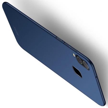 Ультратонкий Матовый Кейс Пластиковый Накладка Чехол для Samsung Galaxy A20e Синий