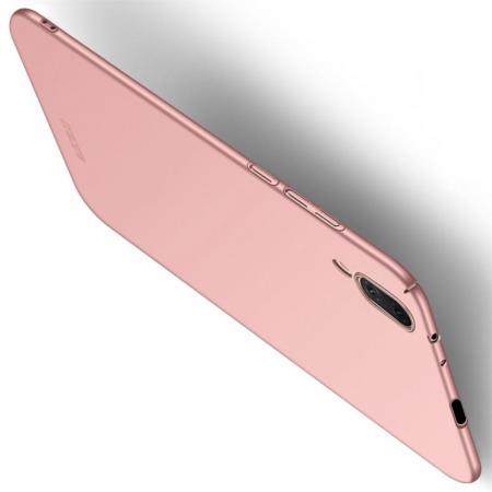 Ультратонкий Матовый Кейс Пластиковый Накладка Чехол для Vivo NEX S Розовое Золото