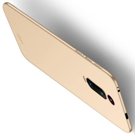 Ультратонкий Матовый Кейс Пластиковый Накладка Чехол для Xiaomi Mi 9T Золотой
